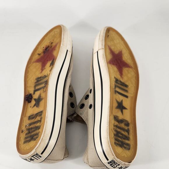 Converse Chuck Taylor John Varvatos Slip On No Lace Sneakers Unisex Tan M8 W10 - Picture 6 of 9